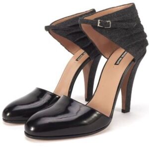 Giorgio Armani Black Ankle Strap Heels size 7
